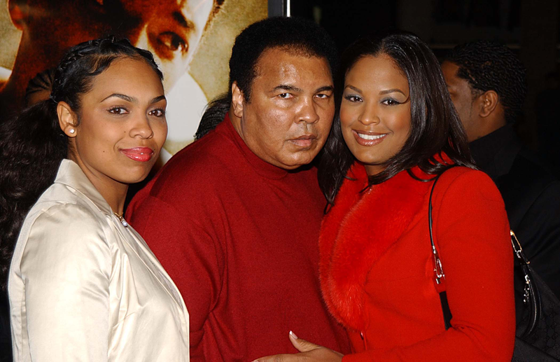Muhammad Ali (C) with daughters Hana Ali and Laila Ali Jeff Kravitz/FilmMagic, Inc